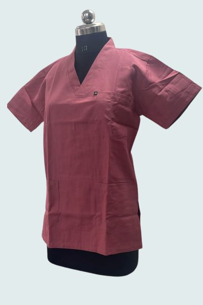 Scrub Suit Cherry with high neck Scrub Suit - Offers