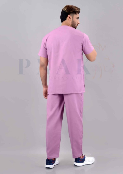 Scrub Suits Classic  Baby Pink  Scrub Suits - MEN