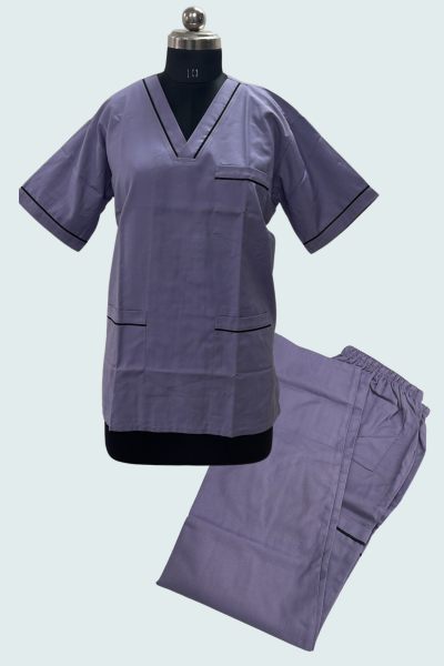 Scrub Suits Purple with piping  Scrub Suits - OFFERS 