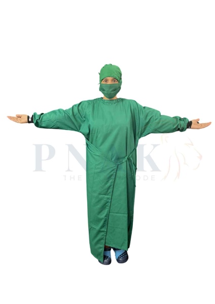 Wrap Around Surgeon Gown Green Surgeon Gowns
